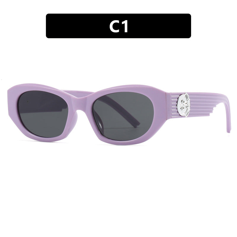 Dame moter Cat-Eye solbrille med markant design og luksuriøse detaljer Luvikno