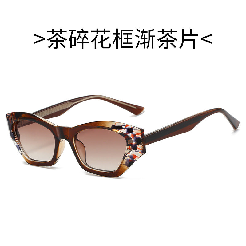 Damer Cat Eye solbriller med moderne transparente detaljer Luvikno