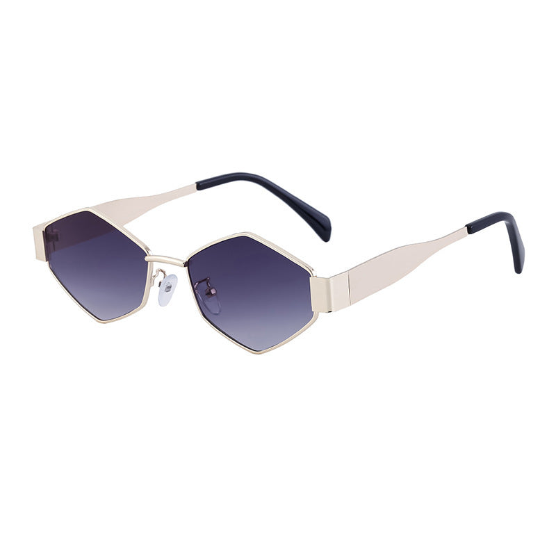 Dame geometrisk solbrille med moderne ramme Luvikno