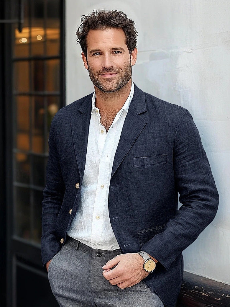 Miesten rento pellavableiser Luvik