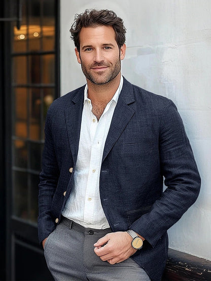 Miesten rento pellavableiser Luvik