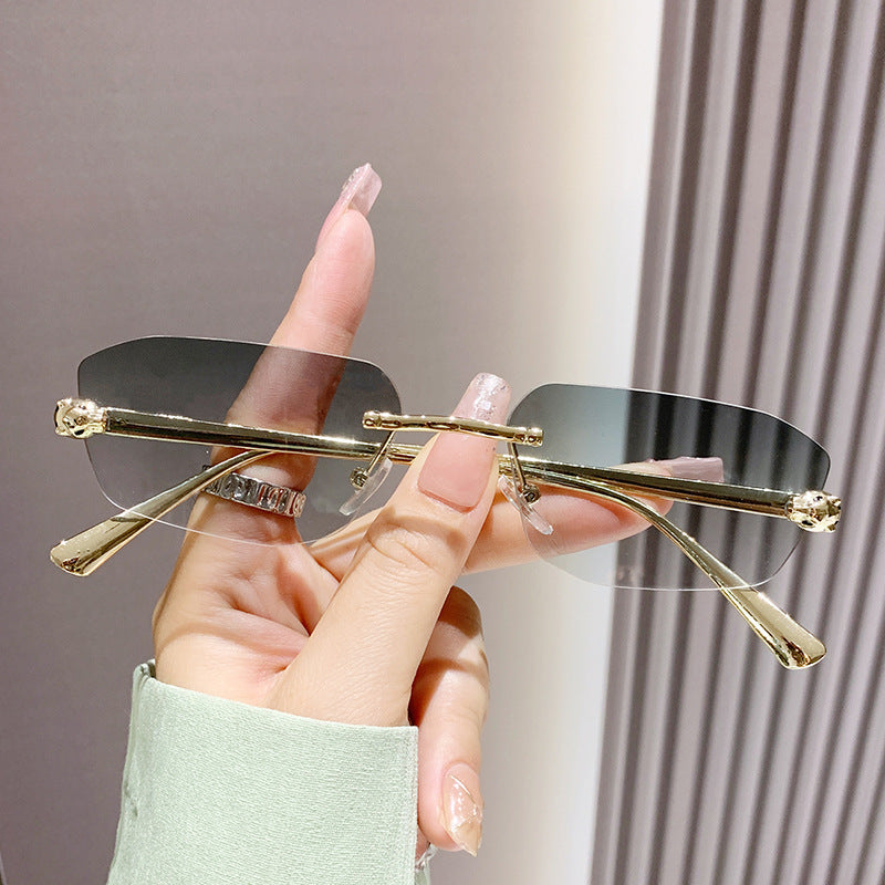 Dame elegant Halvram solbrille Luvikno