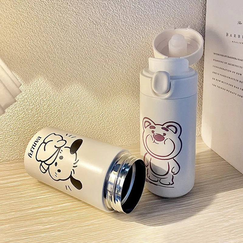 Damen Isolier-Trinkflasche mit sicherem Verschlusssystem und kreativem Design Luvikno