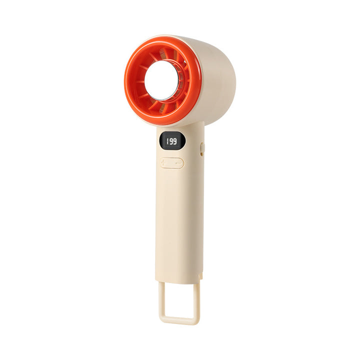 Unisex Bærbar Håndvifte med digital hastighetsmåler og ergonomisk design Luvikno