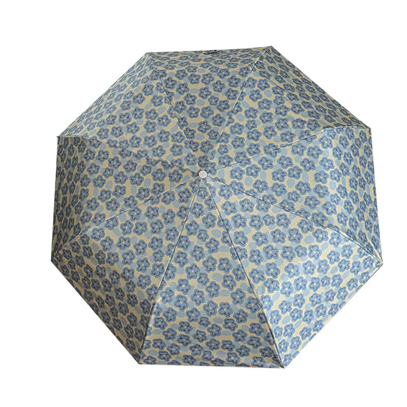 Dame Faltbar Regnparaply med elegant blomsterdesign Luvikno