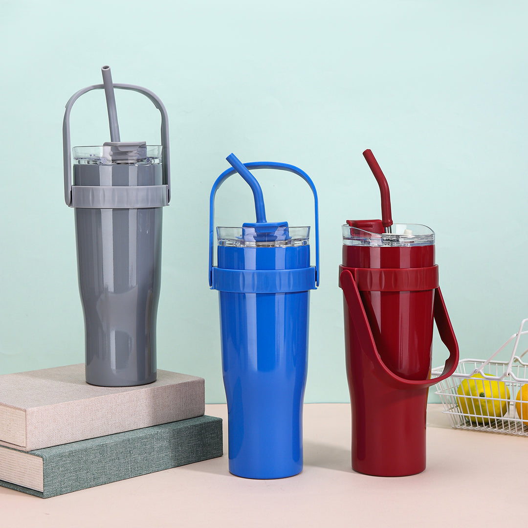 Dame drikkekopp med sugerør Luvikno