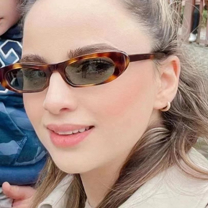 Dame moteriktig Cat-Eye solbrille med UV-beskyttelse og moderne design Luvikno