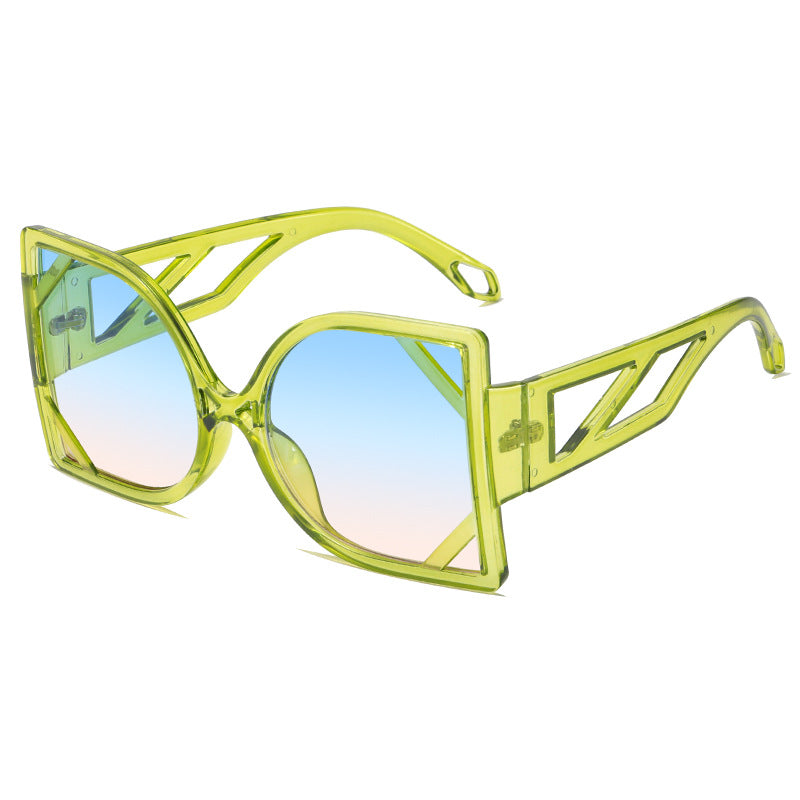 Dame geometrisk solbrille med eksklusiv design og UV-beskyttelse Luvikno