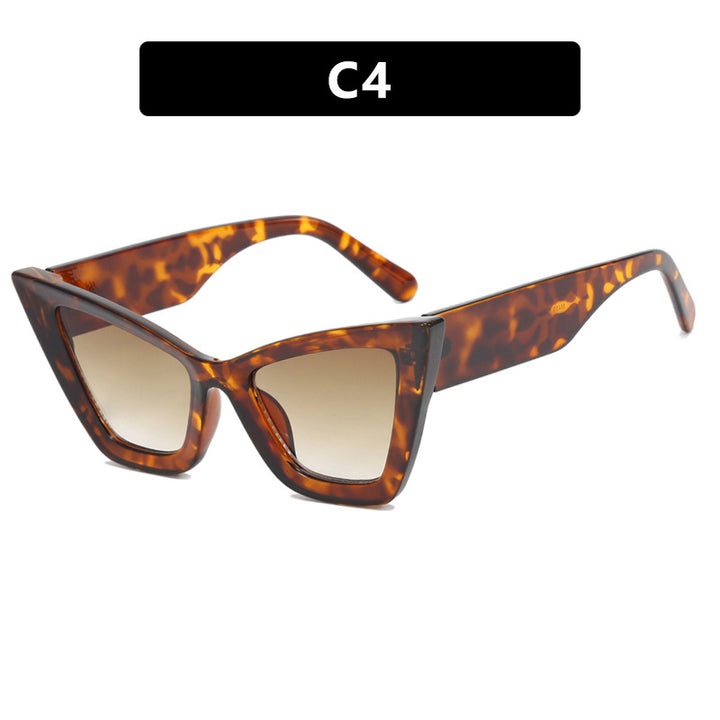 Damer Cat-Eye solbrille med elegante linser og UV-beskyttelse Luvikno
