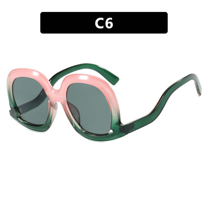 Dame oversized solbrille med moderne design Luvikno