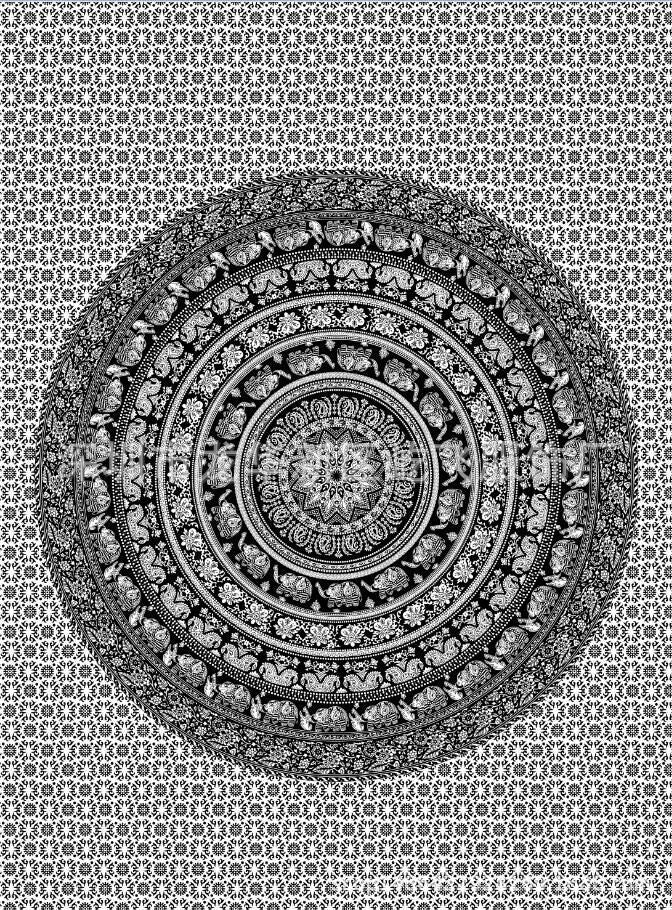 Dame Mandala Veggdesign Luvikno