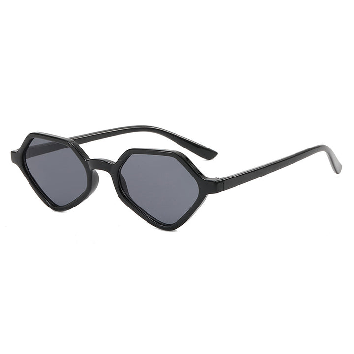 Dame Geometrisk Design-solbrille med speilte glass Luvikno
