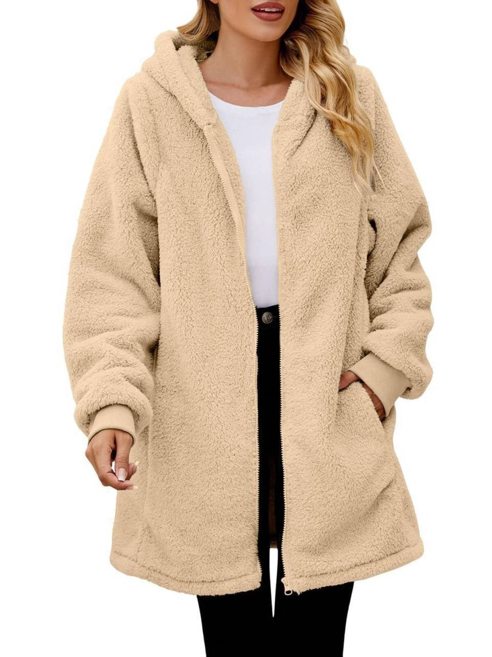 Luvik | Dame Komfortabel Fleece-Jakke med Lang Jakke