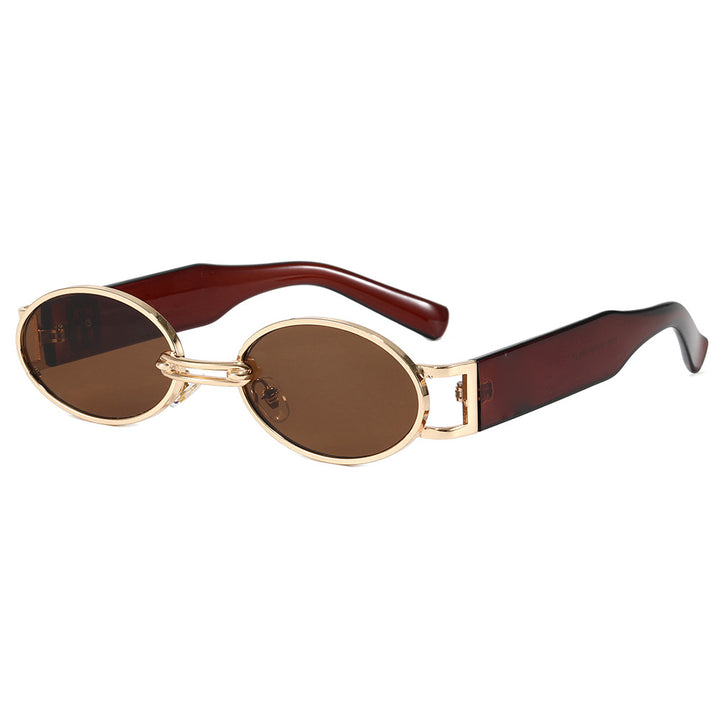 Dame moteriktig solbrille i oval design Luvikno