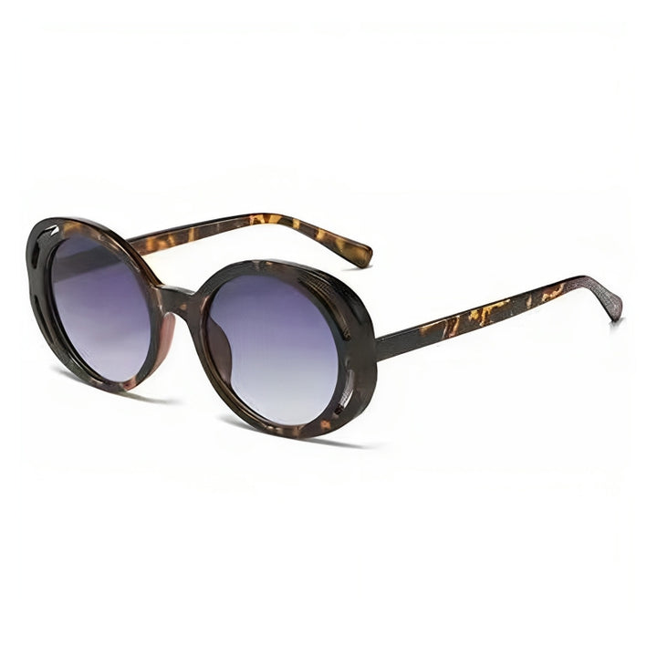 Dame Ovalformet Designer-solbrille med klassisk detalj Luvikno