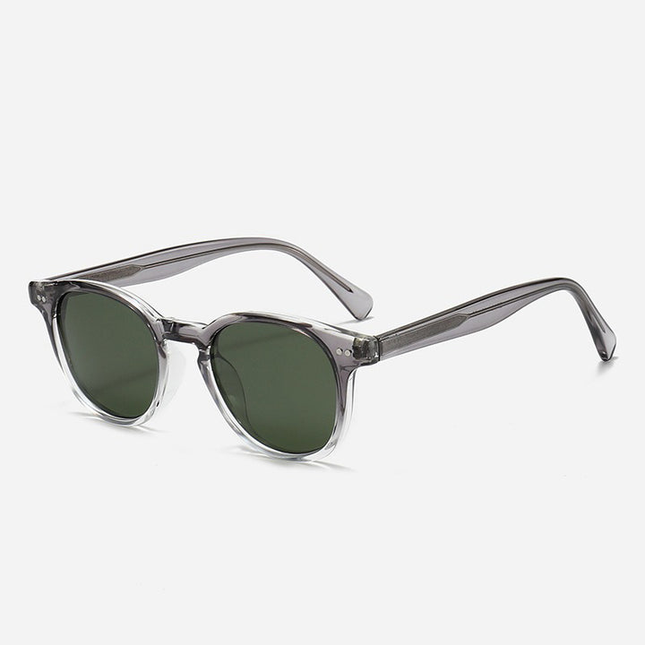 Dame Rund solbrille med stilfullt mønster og UV-beskyttelse Luvikno