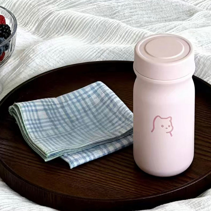 Damen Isoliertrinkflasche mit sicherem Klappdeckel und stylischem Tiermotiv Luvikno