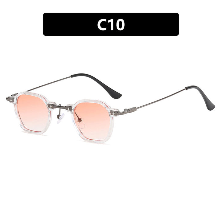 Dame moteriktig solbrille i elegant design med sekskantet ramme Luvikno