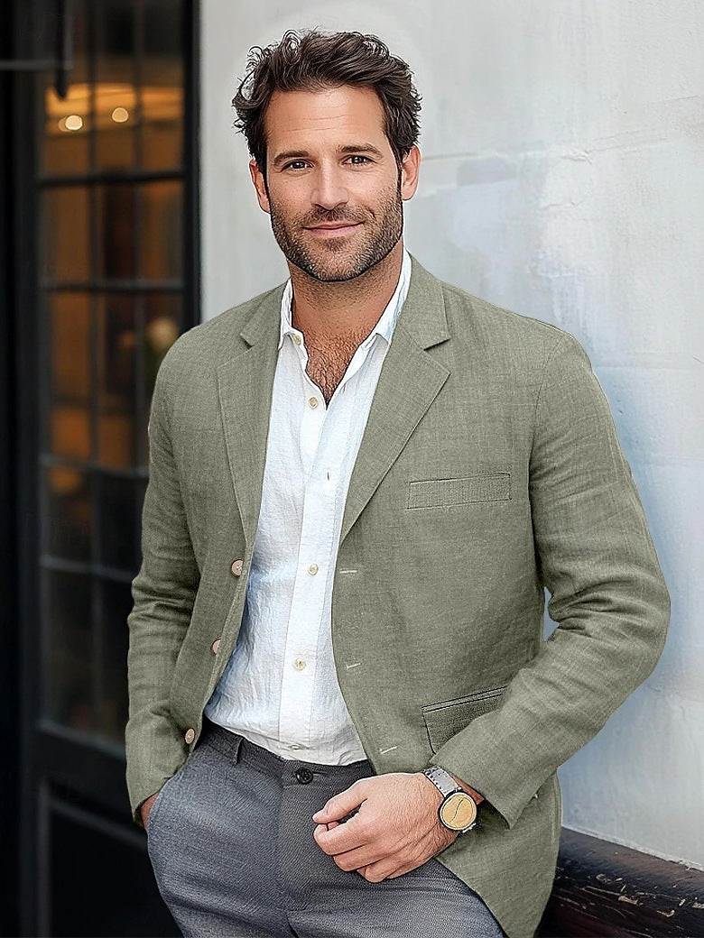 Miesten rento pellavableiser Luvik