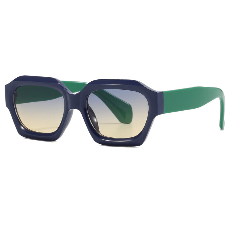 Dame modische geometriske oversized solbriller Luvikno
