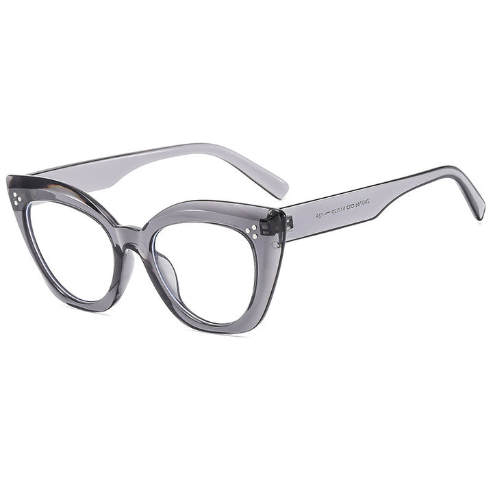 Dame Cat-Eye solbriller med luksuriøse detaljer Luvikno