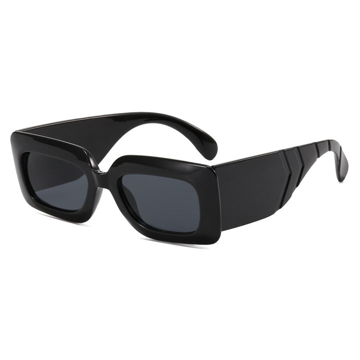Dame oversized solbriller i moteriktig slangekinn-look Luvikno