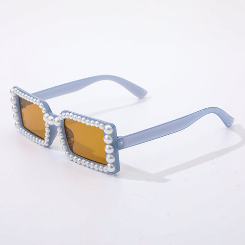 Dame stilig solbrille med perlepynt Luvikno