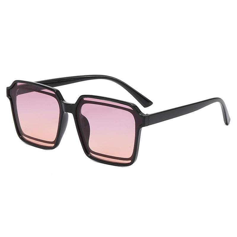 Dame elegant firkantet solbrille med robust ramme Luvikno