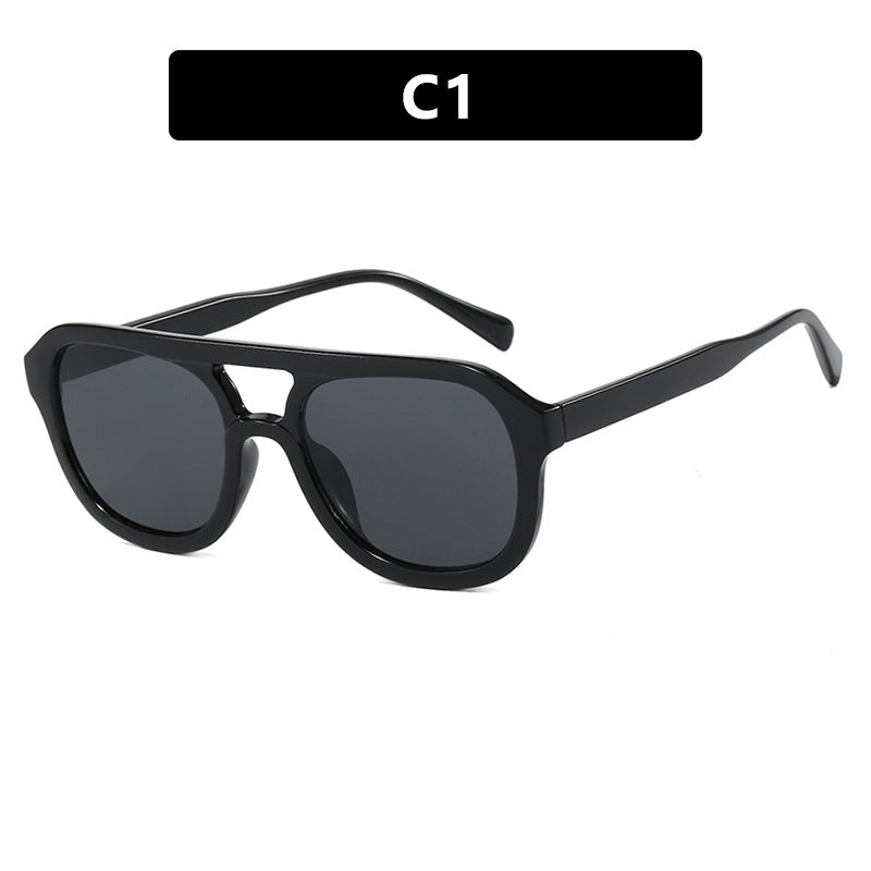 Dame modisch sport solbrille med bred, fleksibel ramme Luvikno