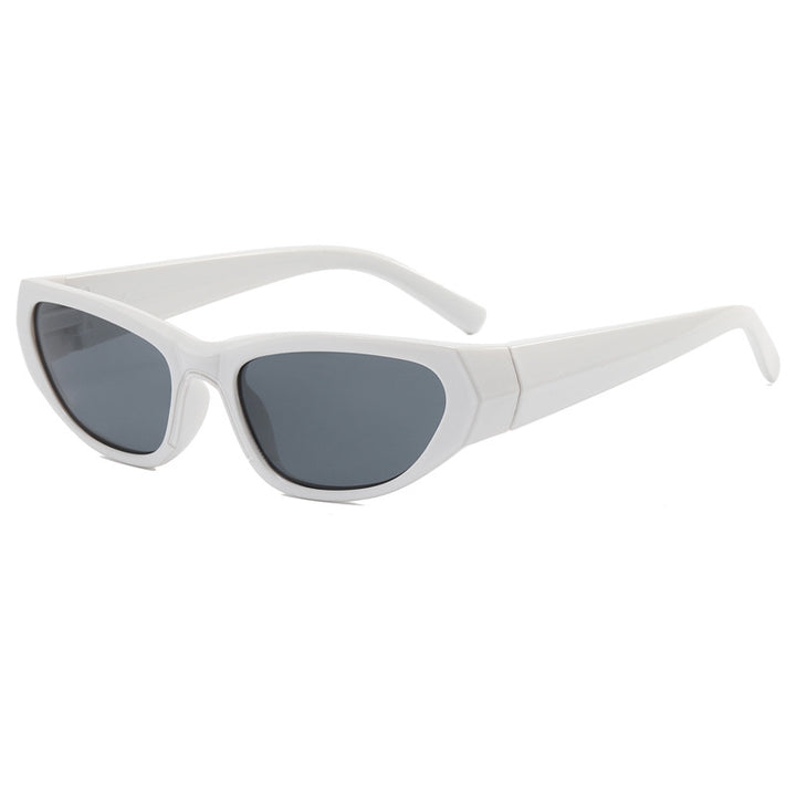 Dame moteriktig solbrille med speilbelagte glass Luvikno