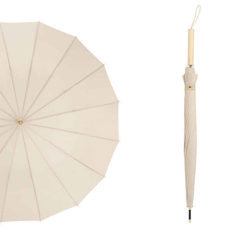Dame Faltbar Regn paraply med elegant håndtering og unikt design Luvikno