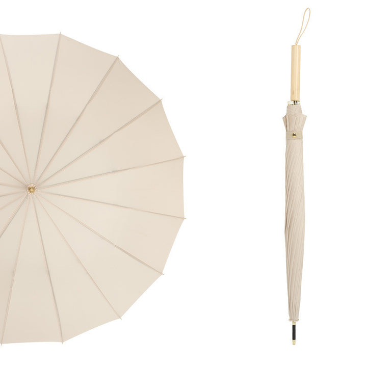 Dame Faltbar Regn paraply med elegant håndtering og unikt design Luvikno