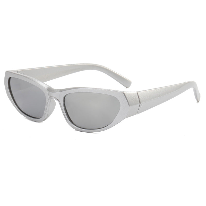 Dame moteriktig solbrille med speilbelagte glass Luvikno