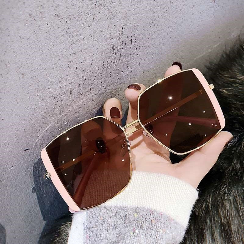 Dame trendy firkantet solbrille Luvikno