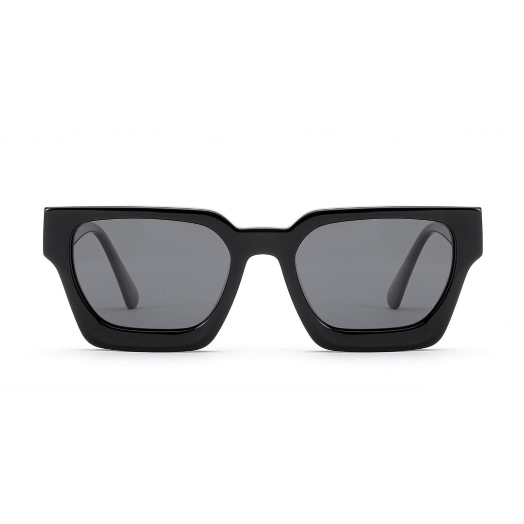 Dame firkantet solbrille med innovativ ram og polariserte glass Luvikno