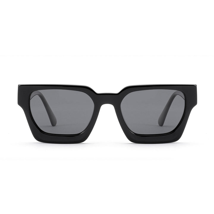 Dame firkantet solbrille med innovativ ram og polariserte glass Luvikno