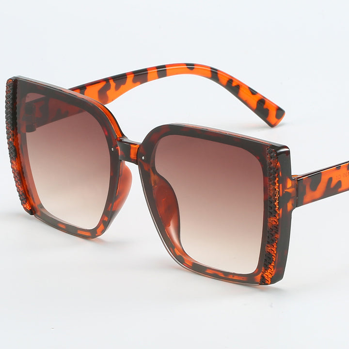 Dame oversized Designer-solbriller i moderne flettet design Luvikno