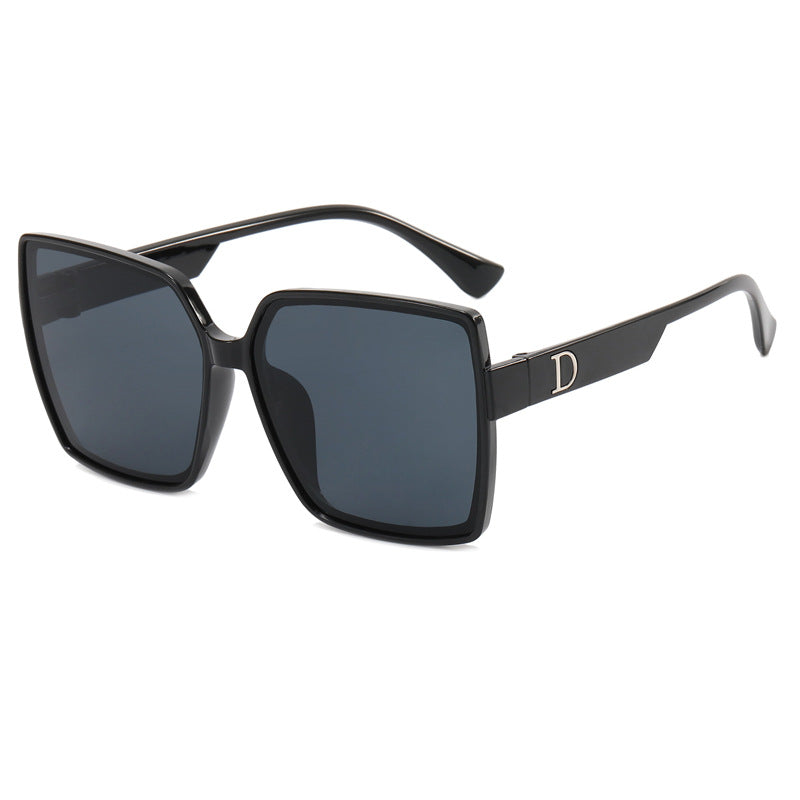Dame Oversized-solbrille med stilig ramme Luvikno