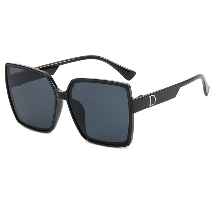 Dame Oversized-solbrille med stilig ramme Luvikno