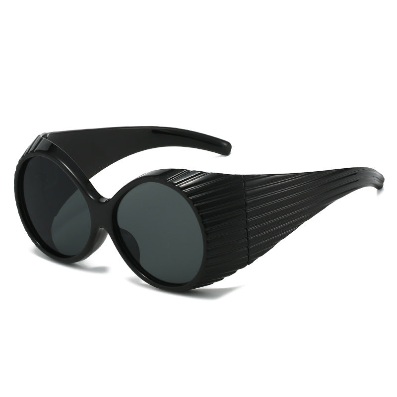 Dame Ekstravagant Solbrille med unikt bølgedesign Luvikno