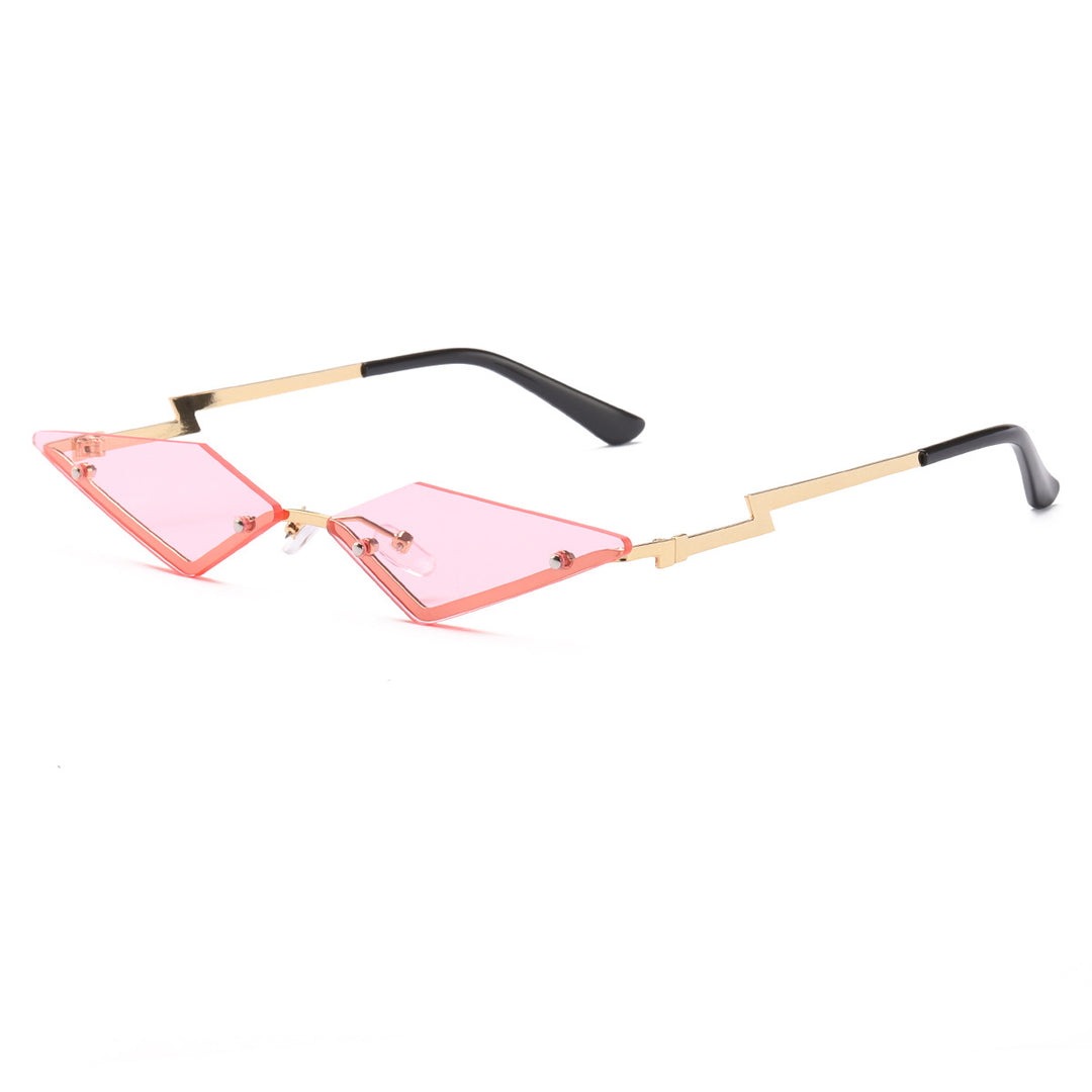 Dame Designer-solbrille med futuristisk ramme Luvikno