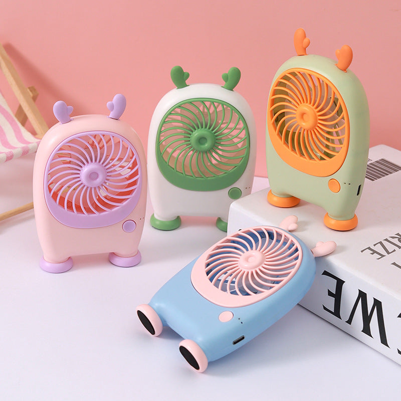 Unisex Bærbar Mini-Håndvifte i lekent dyredesign Luvikno