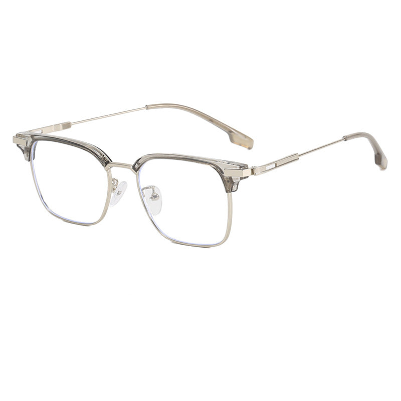 Dame kvadratisk solbrille med lett metallramme og brede stenger Luvikno