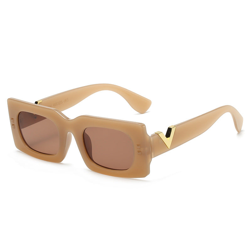 Dame oversized solbrille med dyremønster Luvikno