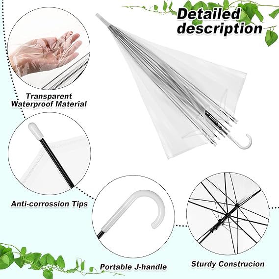 Dame Gjennomsiktig Regnparaply med elegant design Luvikno