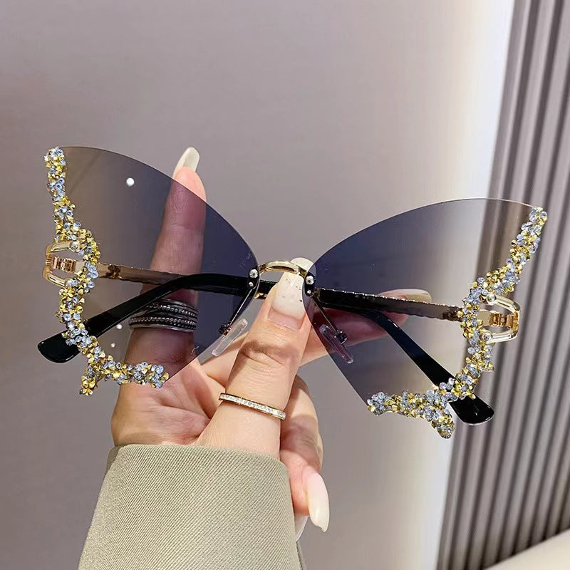 Dame ekstravagant Flügel-solbrille Luvikno