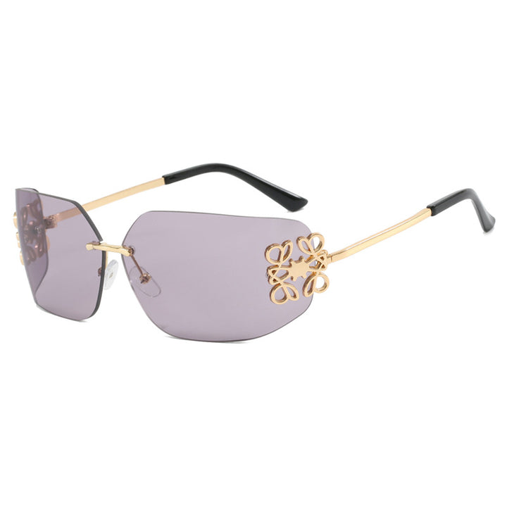 Damer ekstravagant utformet solbrille med elegante dekorasjoner Luvikno