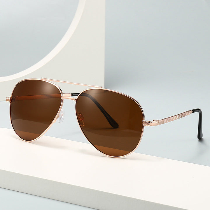 Herre elegant retro-pilot solbrille Luvikno
