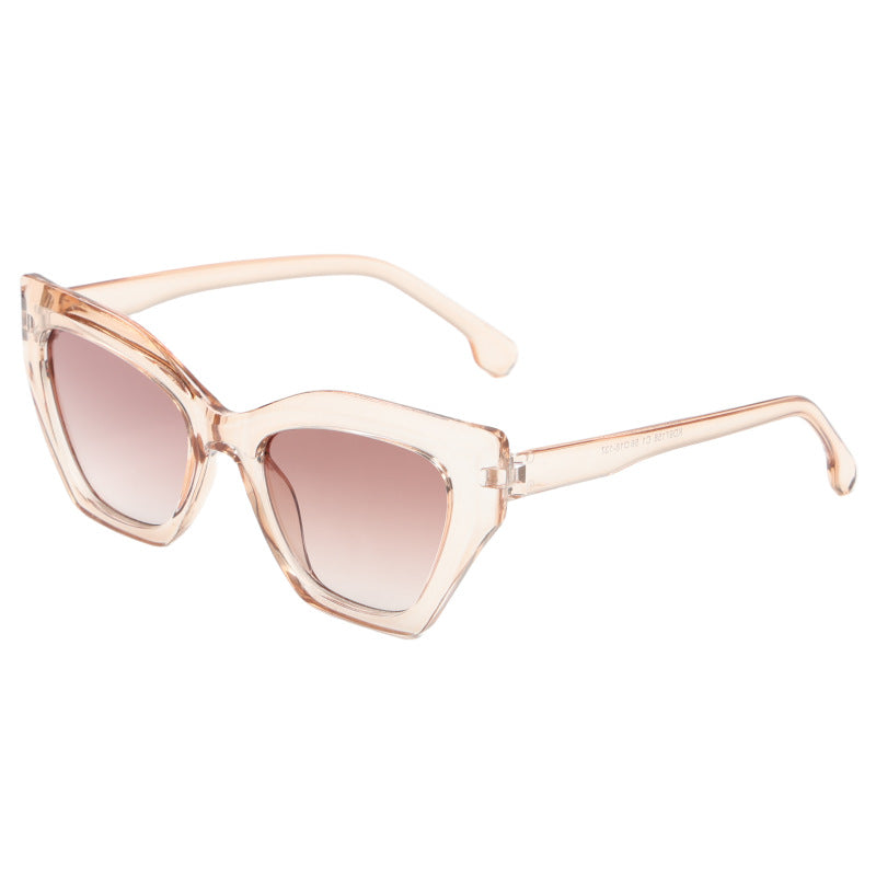 Dame Cat-Eye solbriller med originalt mønster Luvikno