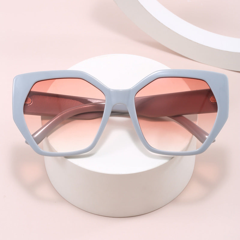 Dame oversized geometrisk solbrille Luvikno